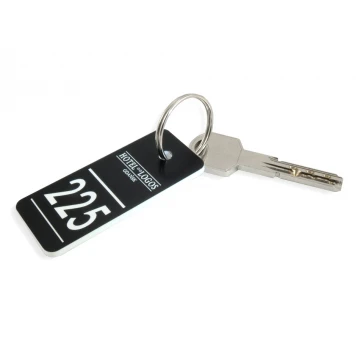Keychains for school - TROGIR black - 70x30mm