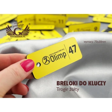 Keychains - TROGIR Yellow - 70x30mm