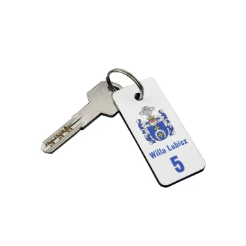Keychain - TROGIR white with UV print with your custom graphic