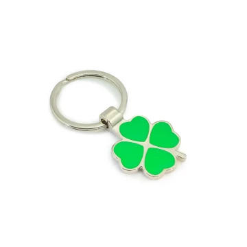 GREEN CLOVER KEYCHAIN with your engraving - BP1