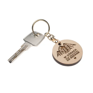 Keychain in the mountains is everything I love - solid maple wood - any engraving - BP166