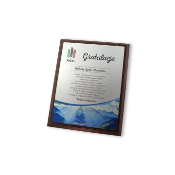 Commemorative Diploma MD154 size 25.5x20cm - UV color print - DUV014