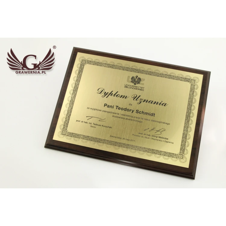 LASER ENGRAVED RECOGNITION DIPLOMA - horizontal - DS031