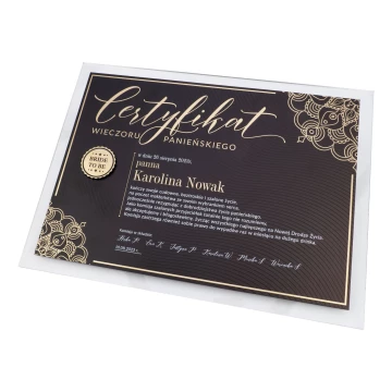 Elegant Bachelorette Party Diploma - size 304x228mm - DUV102