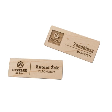 Wooden ID Badge - Medium - Premium Maple Wood - ID0100