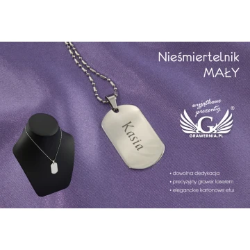 SMALL DOG TAG - metal with any engraving