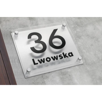 House Number - Legible Raised Letters - Size 300x250mm - SPD017