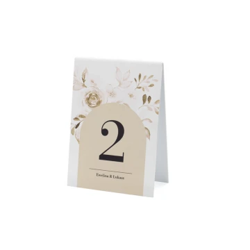 Wedding Table Numbers - height 20.5cm - NS008