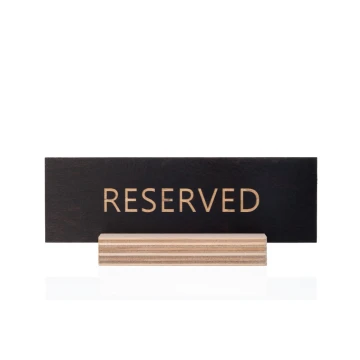 Reservation Stand - Wenge Plywood on Wooden Pedestal - ST041