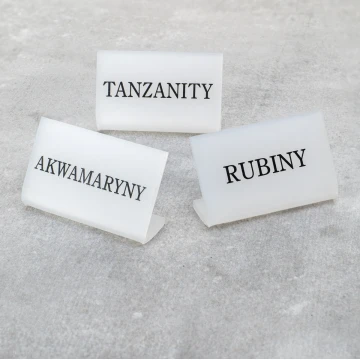 Frosted Jewelry Stands with Custom Text - Size 50x25mm - PR024