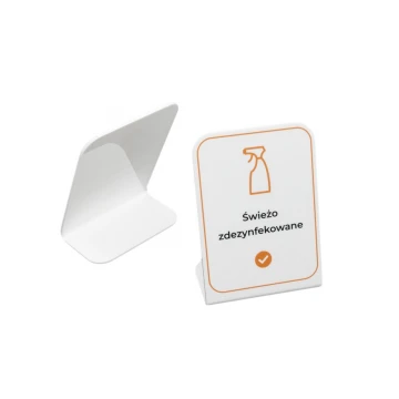 Acrylic Stand Freshly Disinfected - size 100x120mm - ST015