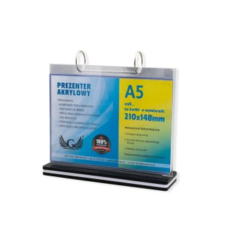 Stand, display with rotating sleeves - size 210x148mm (A5) - model PR021