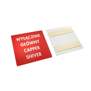 Red Plates for Device Markings - Size: 100x100mm