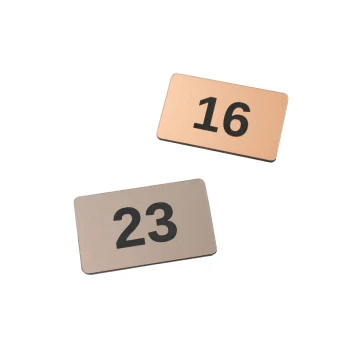 Numbered Plaques for Cabinets and Drawers - Copper or Caffe Latte - ND033 - Size 39x23mm