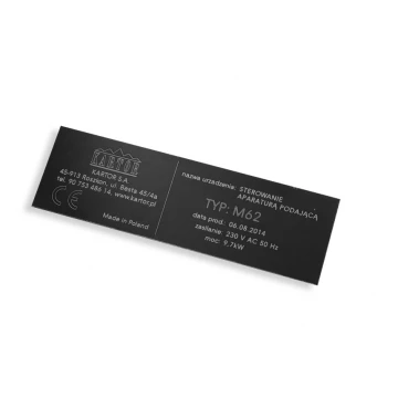 Anodized Aluminum Nameplates - Size: 100x30mm
