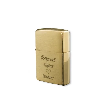 Zippo Lighter Brushed Brass - ZIP053