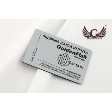 Gold or Silver Regular Customer Card - Matte Exterior Laminate - KSK001