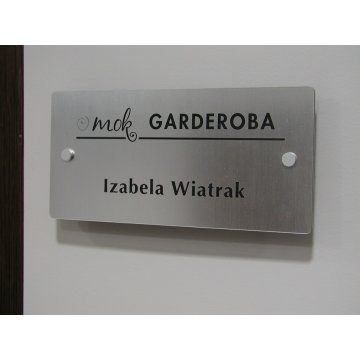 PLAQUE with SPACERS - size 250x120mm