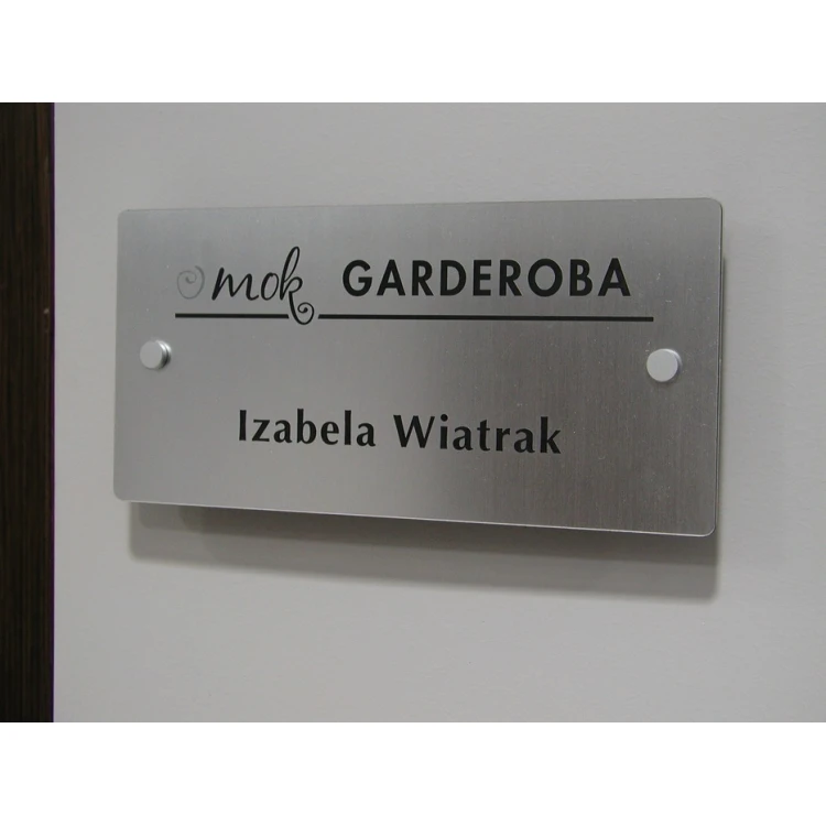 PLAQUE with SPACERS - size 250x120mm
