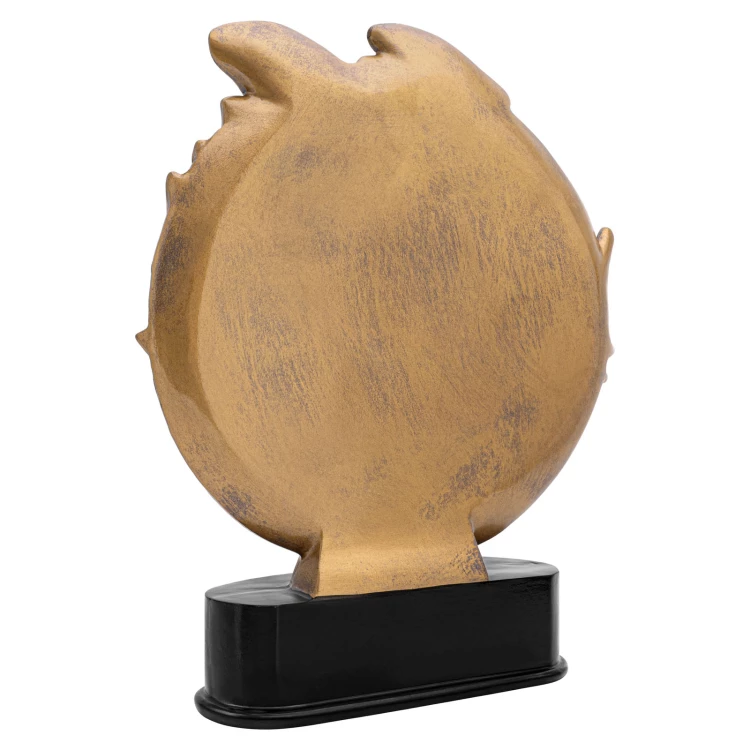 Goldfish statuette - cast with your engraving - H 28 cm - FOL072