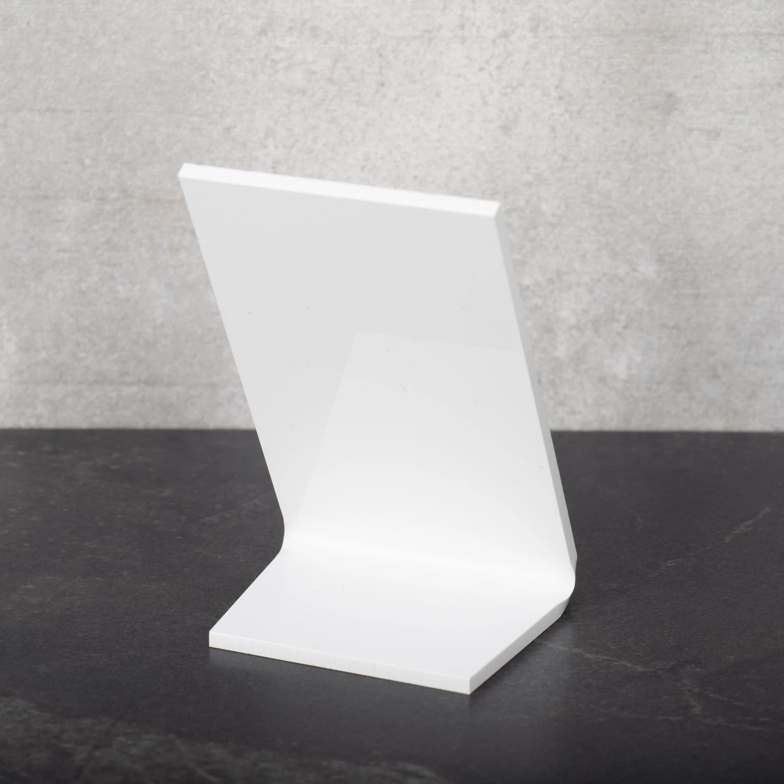 Menu Stand with QR Code - White Plexi - Dimensions 55x90mm - ST051
