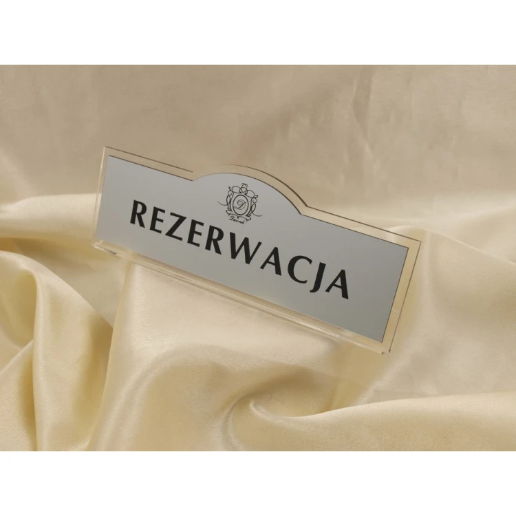 Reservation - stands for tables 180x67mm SILVER - REZ002
