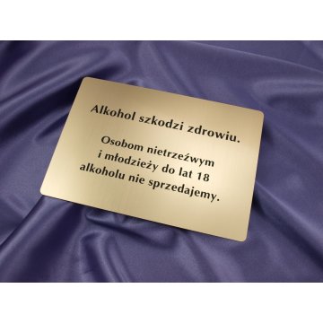 Alcohol is harmful to health - A4 sign (297x210mm)