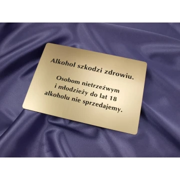 Alcohol is harmful to health - A4 sign (297x210mm)