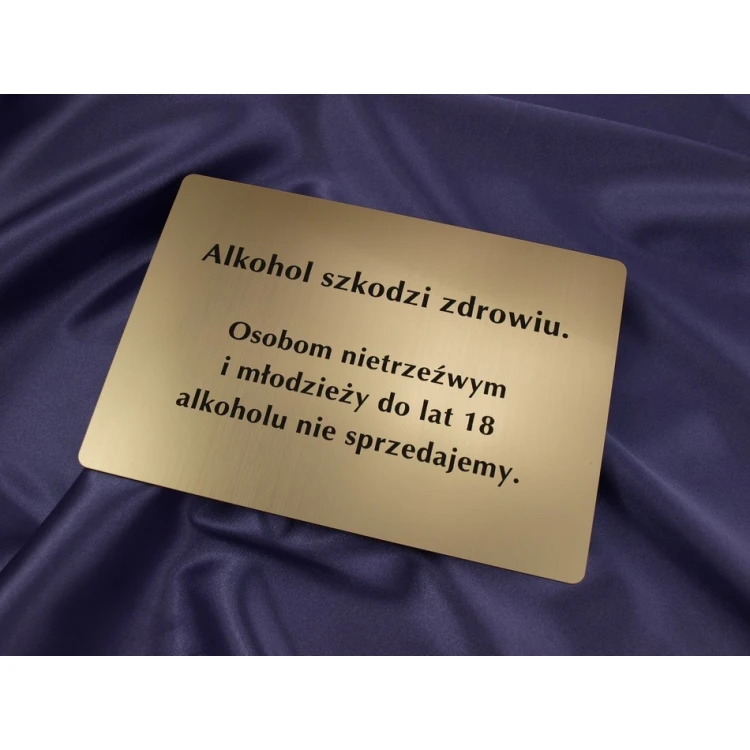 Alcohol is harmful to health - A4 sign (297x210mm)