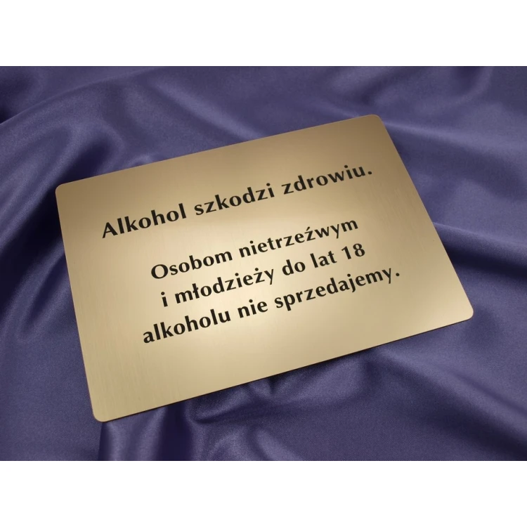 Alcohol is harmful to health - A4 sign (297x210mm)