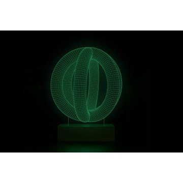 Abstract 1 - 3D LED RGB Lamp Controlled by Remote - L3D017