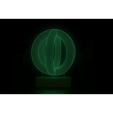 Abstract 1 - 3D LED RGB Lamp Controlled by Remote - L3D017
