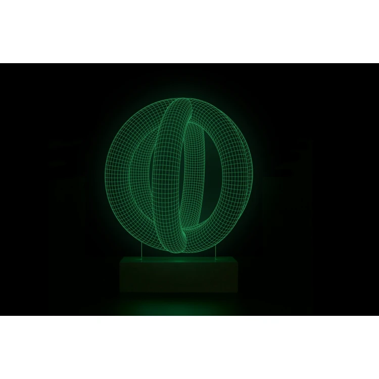 Abstract 1 - 3D LED RGB Lamp Controlled by Remote - L3D017