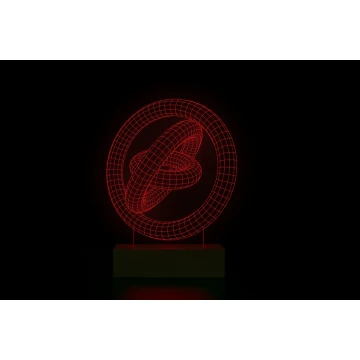 Abstract 2 - 3D LED RGB Lamp Controlled by Remote - L3D018