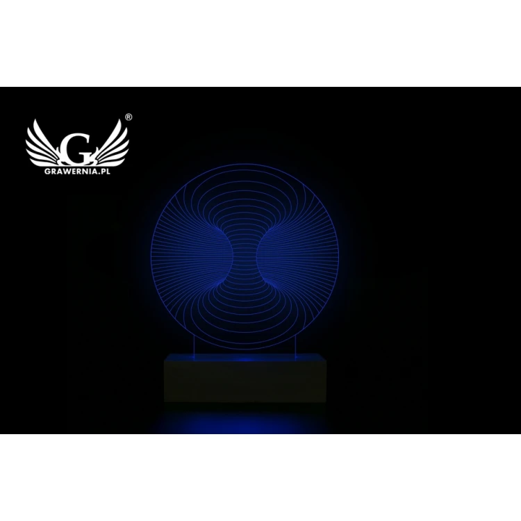 Abstract 3 - 3D LED RGB Lamp Controlled by Remote - L3D019