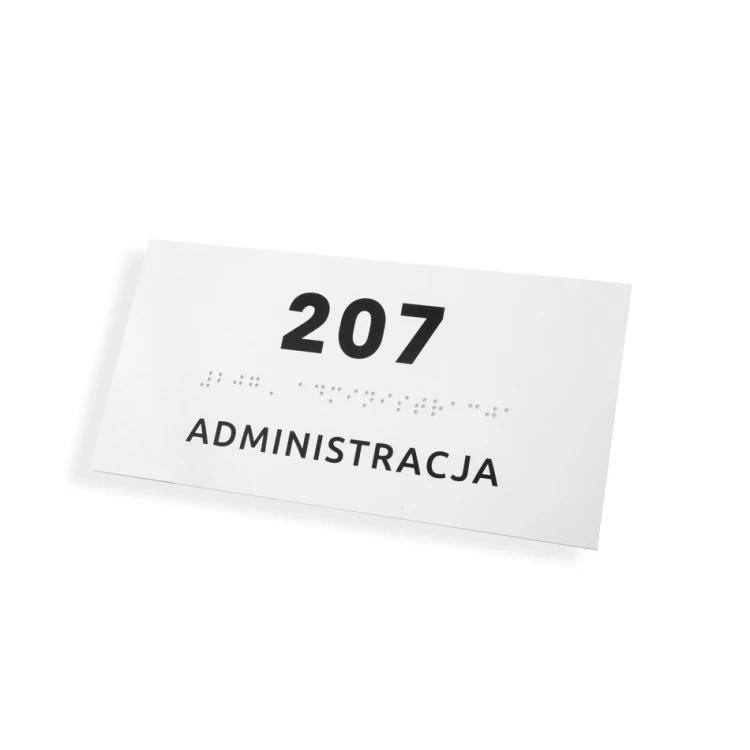 Administration - Braille lettering plaque - size 200x100mm - Hard PVC - SIMPLE - TAB339