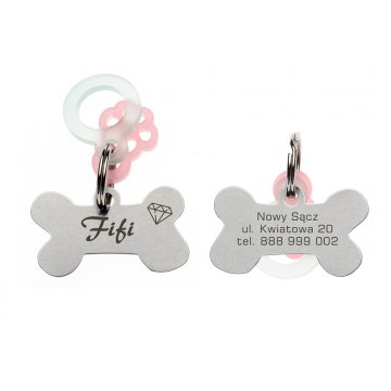 ID Tag - Premium Keychain for Dog and Cat with Your Engraving - BDZ062