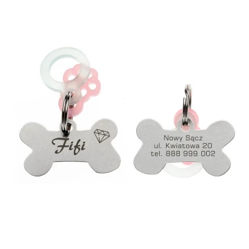 ID Tag - Premium Keychain for Dog and Cat with Your Engraving - BDZ062