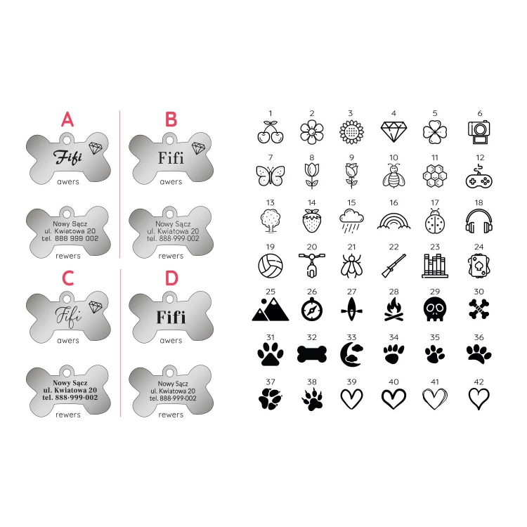 ID Tag - Premium Keychain for Dog and Cat with Your Engraving - BDZ062