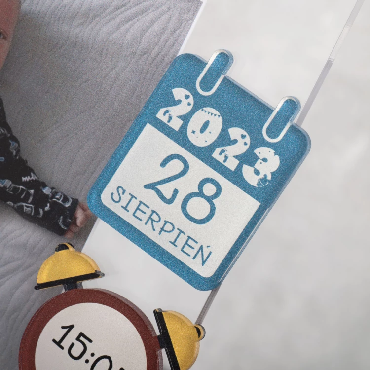 Acrylic Metric with Photo - Baptism Gift - MET010