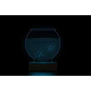 Aquarium - 3D LED RGB Lamp Controlled by Remote - L3D012
