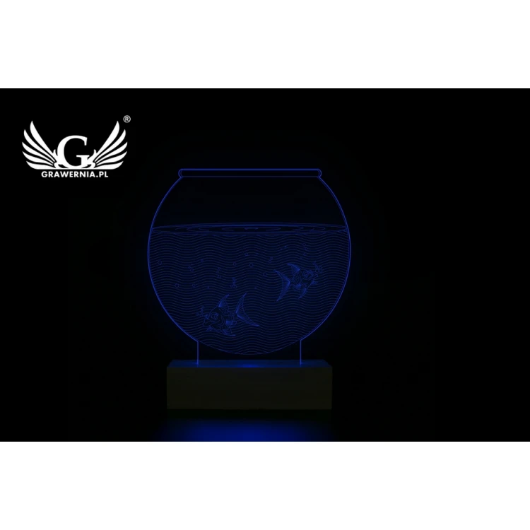Aquarium - 3D LED RGB Lamp Controlled by Remote - L3D012