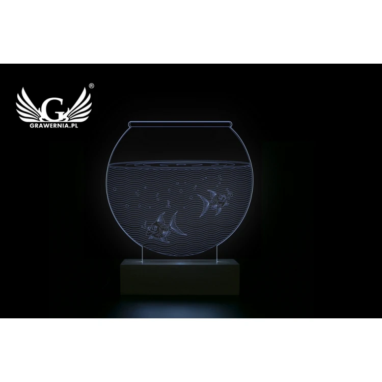 Aquarium - 3D LED RGB Lamp Controlled by Remote - L3D012