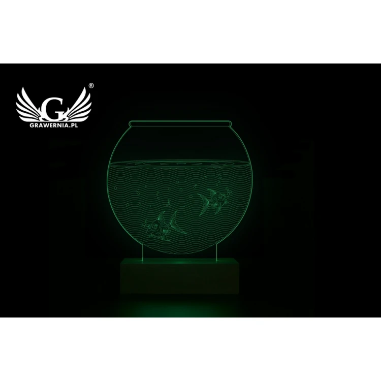Aquarium - 3D LED RGB Lamp Controlled by Remote - L3D012