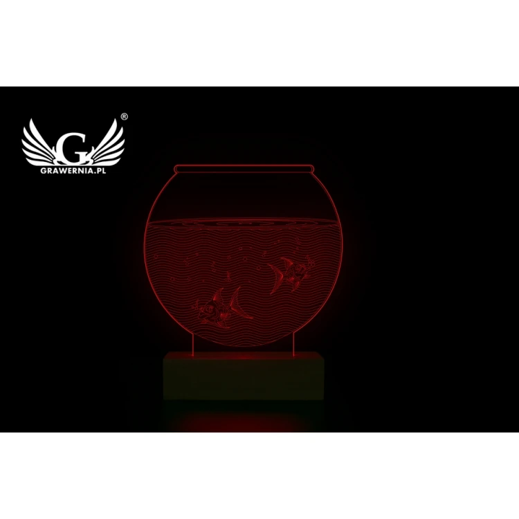 Aquarium - 3D LED RGB Lamp Controlled by Remote - L3D012