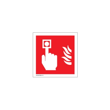 Fire Alarm - 150x150mm sign - PVC - UV color print - BHP125