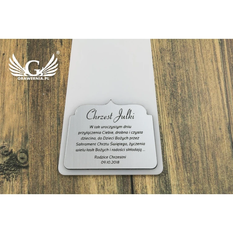 Angel Cross with Dedication - Holy Baptism Keepsake - DEW001