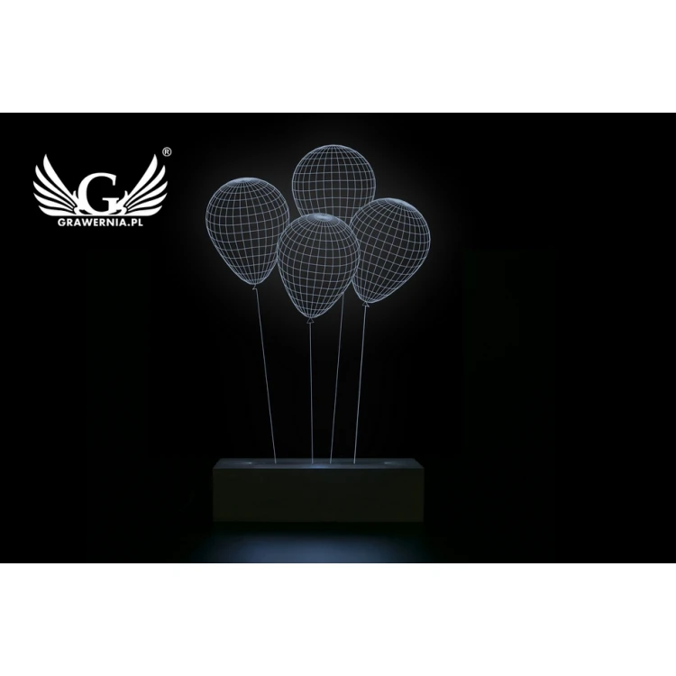 Balloons - 3D LED RGB Lamp Controlled by Remote - L3D014