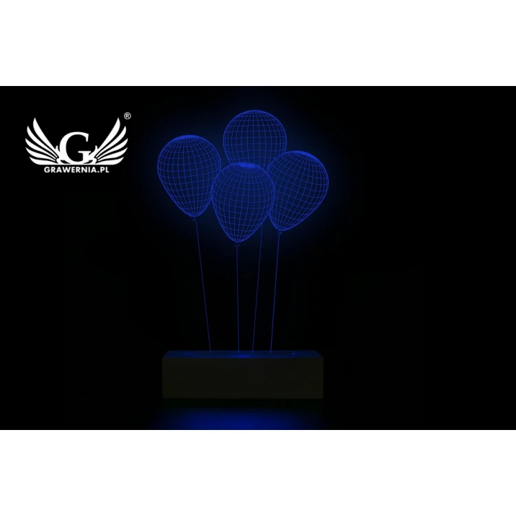 Balloons - 3D LED RGB Lamp Controlled by Remote - L3D014