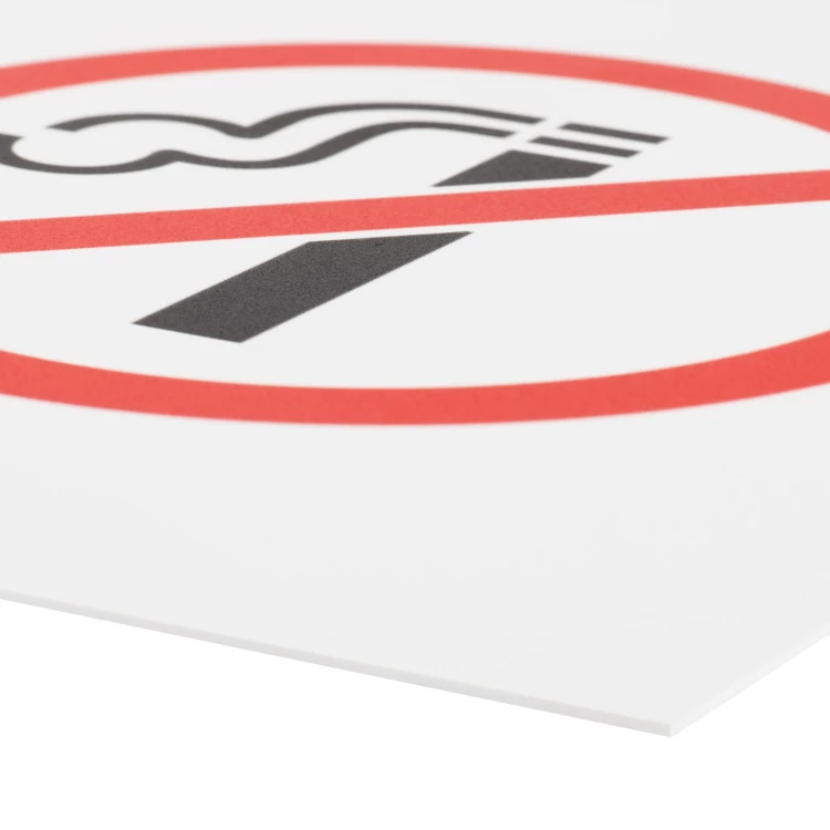 White No Smoking Sign - UV Print - Size 150x220mm - Z017